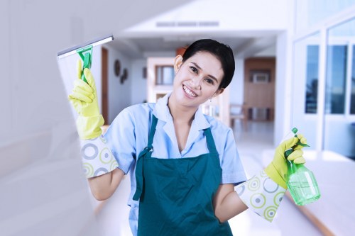 Cleaner working in a SE16 riverside flat with practical access needs